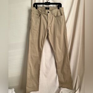 Theory ‘Raffi’ Slim Fit Pants in Khaki Witten Fabric sz 32